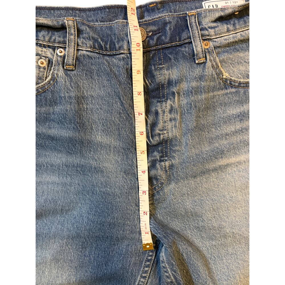 Gap Cheeky Straight High Rise Jeans Blue Sz 31 - Picture 6 of 8
